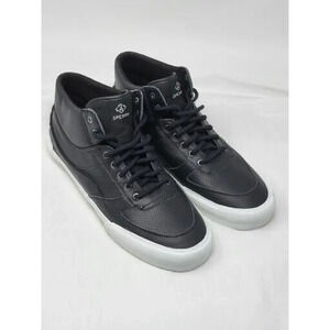 Sperry STS 87845 High Top Women’s Black faux Leather Shoes size 12 NWOT